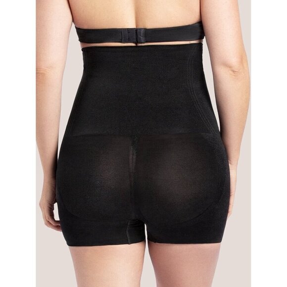 Curveez Signature Control High Waist Boyshort Sz L Black Shapewear Short CUR3700 - Picture 5 of 5